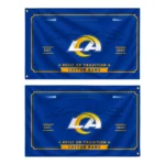 Los Angeles Rams House Flag Personalized Ornate Border Blue Best Selling