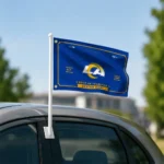 Los Angeles Rams House Flag Personalized Ornate Border Blue Best Selling