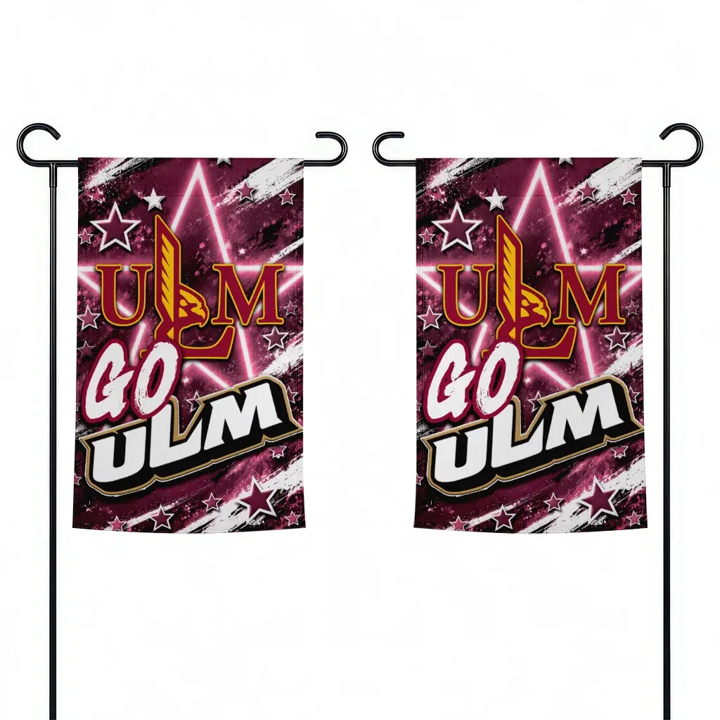 Louisiana Monroe Warhawks Garden Flag Custom Glowing Star Red Fashion Forward Louisiana Monroe Warhawks Garden Flag Custom Glowing Star Red Fashion Forward