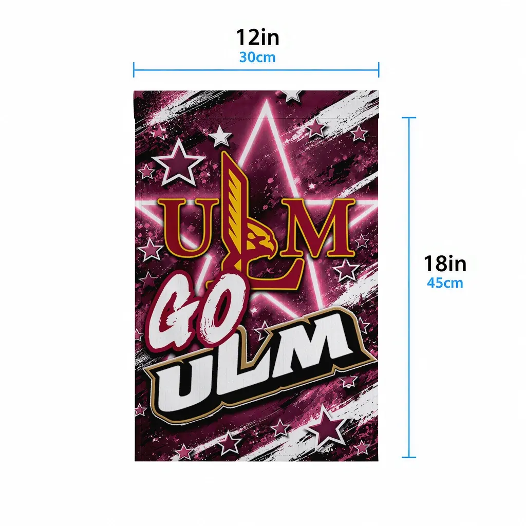 Louisiana Monroe Warhawks Garden Flag Custom Glowing Star Red High Quality Louisiana Monroe Warhawks Garden Flag Custom Glowing Star Red High Quality