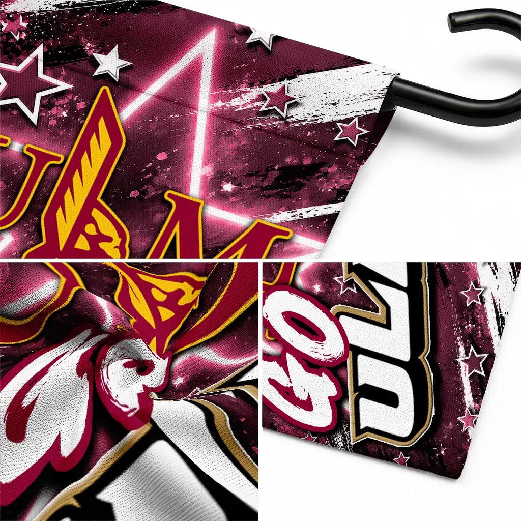 Louisiana Monroe Warhawks Garden Flag Custom Glowing Star Red Latest Model Louisiana Monroe Warhawks Garden Flag Custom Glowing Star Red Latest Model