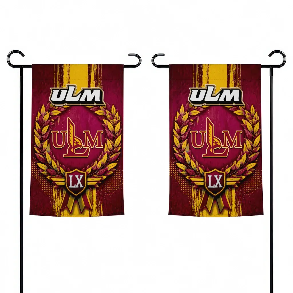Louisiana Monroe Warhawks Garden Flag Customized Laurel Wreath Red Fashion Forward Louisiana Monroe Warhawks Garden Flag Customized Laurel Wreath Red Fashion Forward