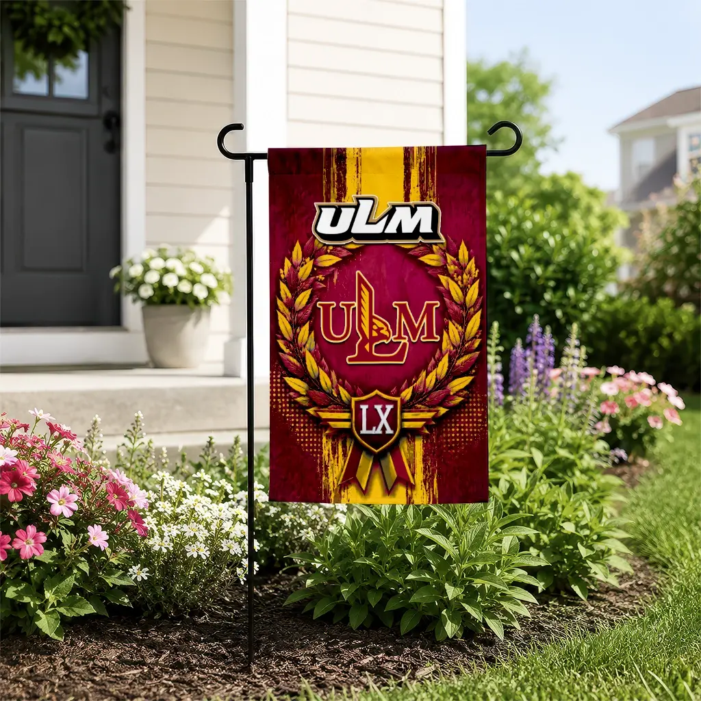 Louisiana Monroe Warhawks Garden Flag Customized Laurel Wreath Red New Arrival Louisiana Monroe Warhawks Garden Flag Customized Laurel Wreath Red New Arrival