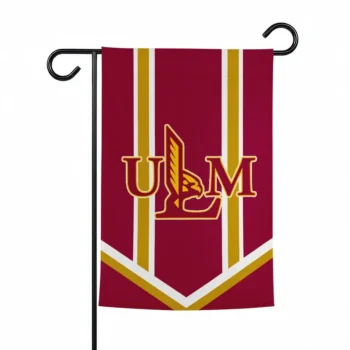 Louisiana Monroe Warhawks Garden Flag Personalized Chevron Stripes Red Best Selling