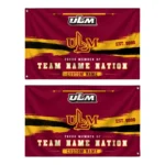 Louisiana Monroe Warhawks House Flag Personalized Brushed Streaks Red Best Selling