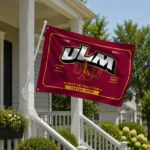Louisiana Monroe Warhawks House Flag Personalized Ornate Border Red Best Selling