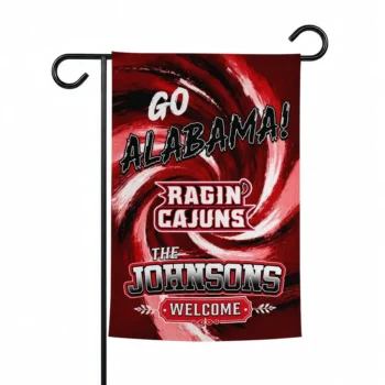 Louisiana Ragin Cajuns Garden Flag Custom Swirl Vortex Red Best Selling