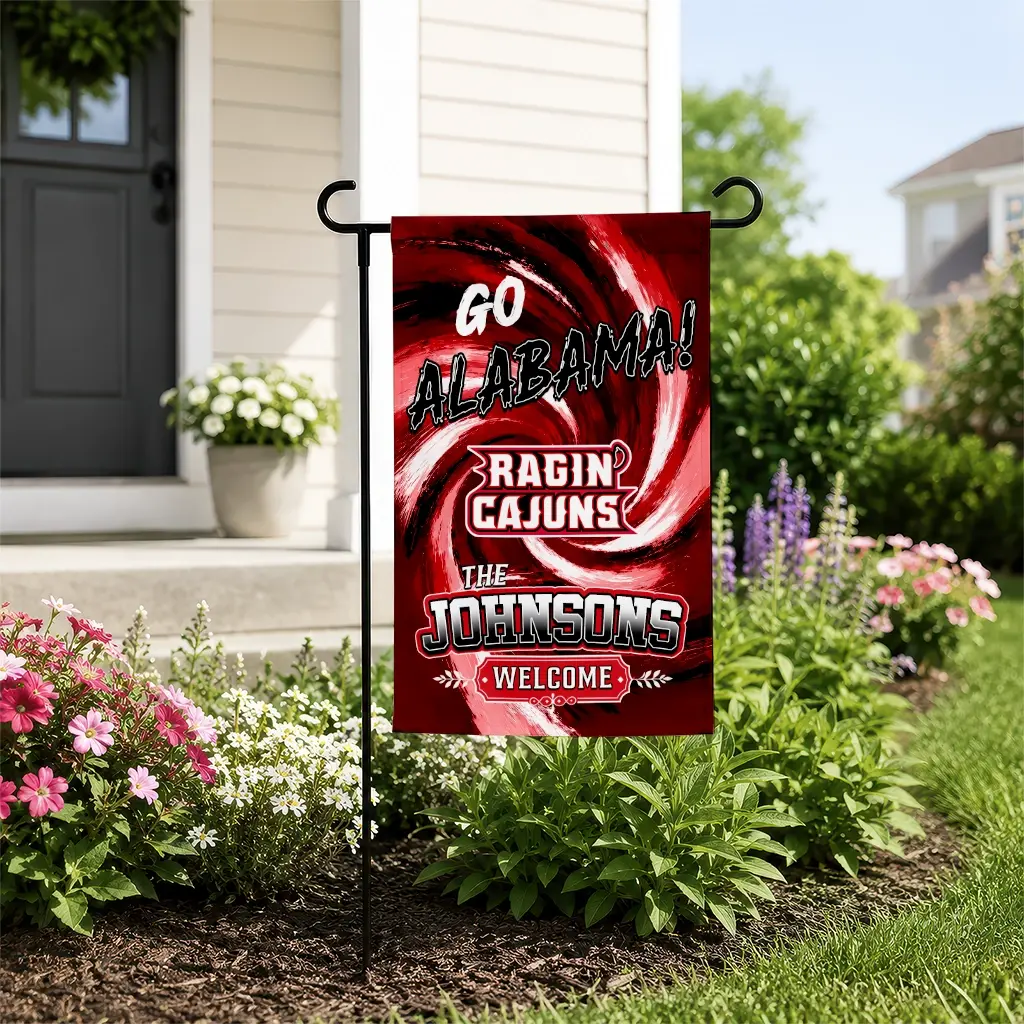Louisiana Ragin Cajuns Garden Flag Custom Swirl Vortex Red New Arrival Louisiana Ragin Cajuns Garden Flag Custom Swirl Vortex Red New Arrival