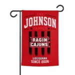 Louisiana Ragin Cajuns Garden Flag Customized Distressed Stripes Red Best Selling