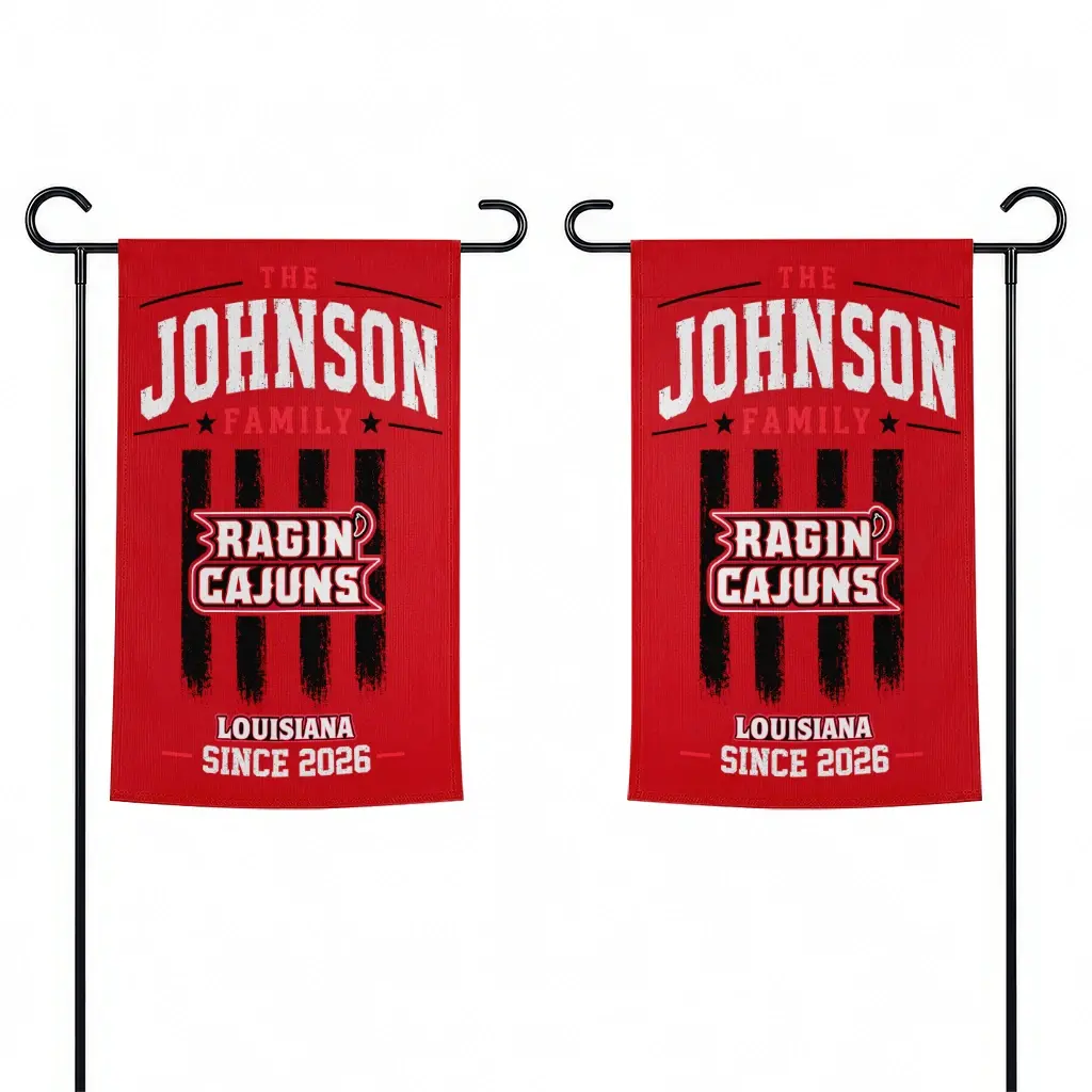 Louisiana Ragin Cajuns Garden Flag Customized Distressed Stripes Red Fashion Forward Louisiana Ragin Cajuns Garden Flag Customized Distressed Stripes Red Fashion Forward