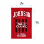 Louisiana Ragin Cajuns Garden Flag Customized Distressed Stripes Red Best Selling
