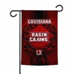 Louisiana Ragin Cajuns Garden Flag Customized Laurel Wreath Red Best Selling