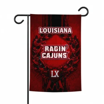 Louisiana Ragin Cajuns Garden Flag Customized Laurel Wreath Red Best Selling