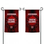 Louisiana Ragin Cajuns Garden Flag Customized Laurel Wreath Red Best Selling