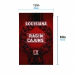Louisiana Ragin Cajuns Garden Flag Customized Laurel Wreath Red Best Selling