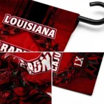 Louisiana Ragin Cajuns Garden Flag Customized Laurel Wreath Red Best Selling