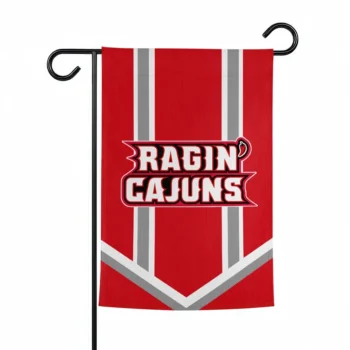 Louisiana Ragin Cajuns Garden Flag Personalized Chevron Stripes Red Best Selling