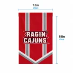 Louisiana Ragin Cajuns Garden Flag Personalized Chevron Stripes Red Best Selling
