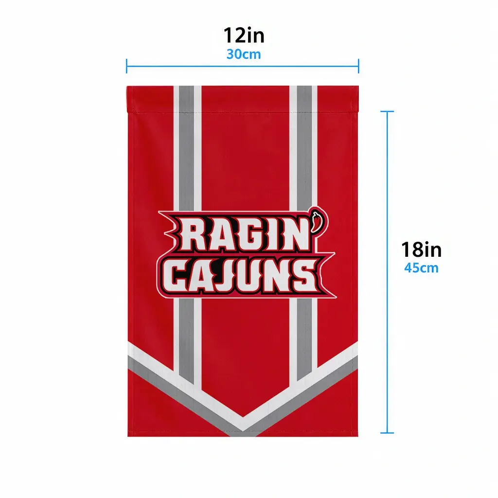 Louisiana Ragin Cajuns Garden Flag Personalized Chevron Stripes Red High Quality Louisiana Ragin Cajuns Garden Flag Personalized Chevron Stripes Red High Quality