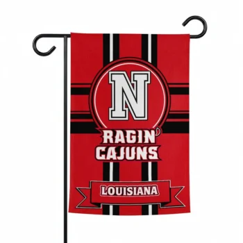 Louisiana Ragin Cajuns Garden Flag Personalized Circle Medallion Red Best Selling