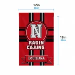 Louisiana Ragin Cajuns Garden Flag Personalized Circle Medallion Red Best Selling