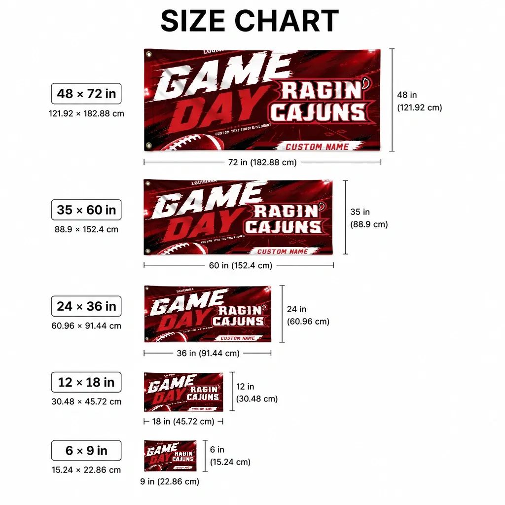 Louisiana Ragin Cajuns House Flag Custom Action Streaks Red High Quality Louisiana Ragin Cajuns House Flag Custom Action Streaks Red High Quality