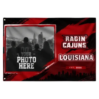 Louisiana Ragin Cajuns House Flag Customized Framed Photo Red Black Best Selling