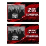 Louisiana Ragin Cajuns House Flag Customized Framed Photo Red Black Best Selling