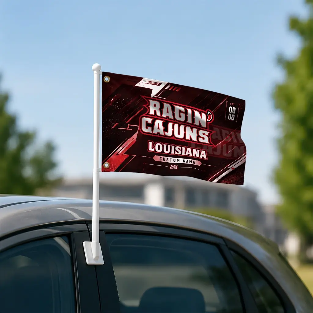 Louisiana Ragin Cajuns House Flag Customized Speed Slashes Red Latest Model Louisiana Ragin Cajuns House Flag Customized Speed Slashes Red Latest Model