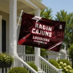Louisiana Ragin Cajuns House Flag Customized Speed Slashes Red Best Selling