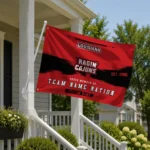 Louisiana Ragin Cajuns House Flag Personalized Brushed Streaks Red Best Selling