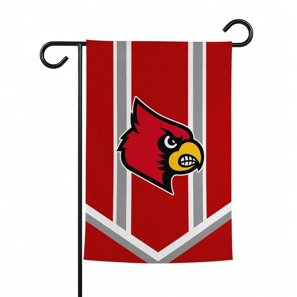 Louisville Cardinals Garden Flag Custom Chevron Stripes Red Best Selling Louisville Cardinals Garden Flag Custom Chevron Stripes Red Best Selling