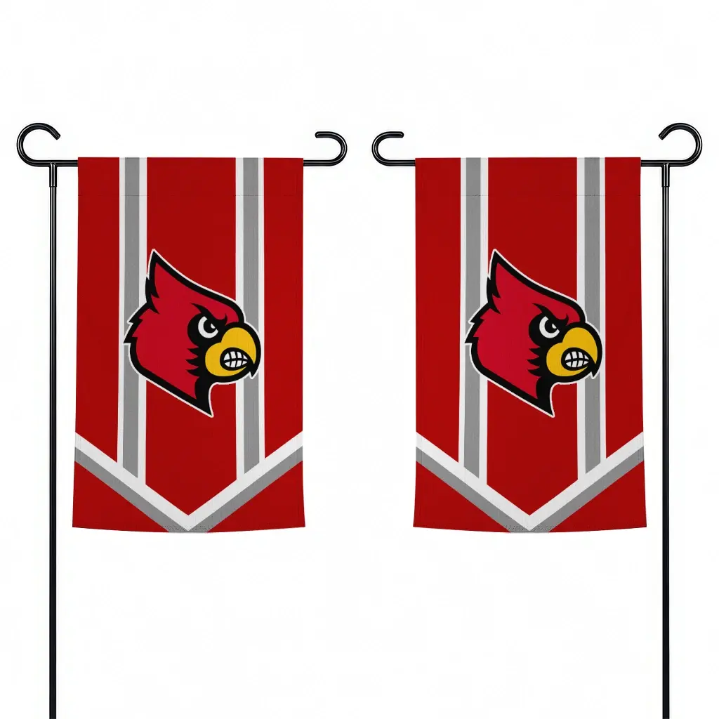 Louisville Cardinals Garden Flag Custom Chevron Stripes Red Fashion Forward Louisville Cardinals Garden Flag Custom Chevron Stripes Red Fashion Forward