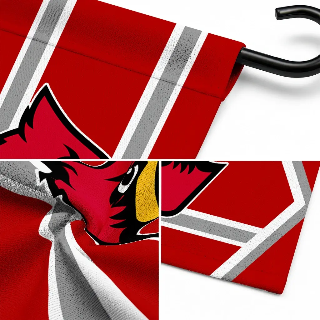 Louisville Cardinals Garden Flag Custom Chevron Stripes Red Latest Model Louisville Cardinals Garden Flag Custom Chevron Stripes Red Latest Model