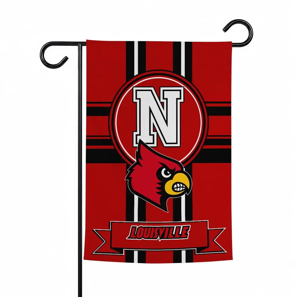 Louisville Cardinals Garden Flag Custom Circle Medallion Red Best Selling Louisville Cardinals Garden Flag Custom Circle Medallion Red Best Selling