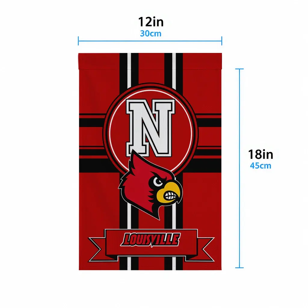 Louisville Cardinals Garden Flag Custom Circle Medallion Red High Quality Louisville Cardinals Garden Flag Custom Circle Medallion Red High Quality
