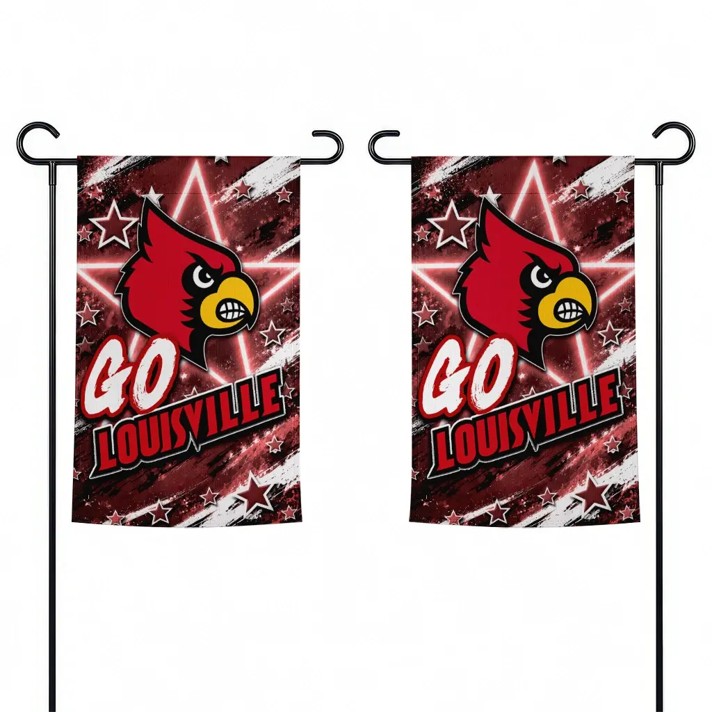 Louisville Cardinals Garden Flag Customized Glowing Star Red Fashion Forward Louisville Cardinals Garden Flag Customized Glowing Star Red Fashion Forward