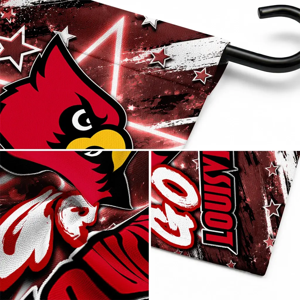 Louisville Cardinals Garden Flag Customized Glowing Star Red Latest Model Louisville Cardinals Garden Flag Customized Glowing Star Red Latest Model