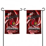 Louisville Cardinals Garden Flag Customized Swirl Vortex Red Best Selling
