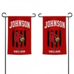 Louisville Cardinals Garden Flag Personalized Distressed Stripes Red Best Selling