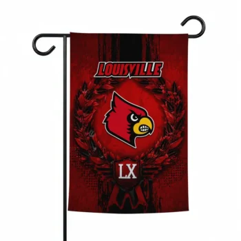 Louisville Cardinals Garden Flag Personalized Laurel Wreath Red Best Selling