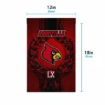 Louisville Cardinals Garden Flag Personalized Laurel Wreath Red Best Selling