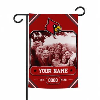 Louisville Cardinals Garden Flag - Personalized Photo Frame Red