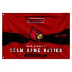 Louisville Cardinals House Flag Custom Brushed Streaks Red Best Selling