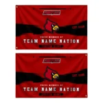 Louisville Cardinals House Flag Custom Brushed Streaks Red Best Selling
