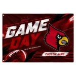 Louisville Cardinals House Flag Customized Action Streaks Red Best Selling