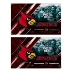 Louisville Cardinals House Flag Customized Diagonal Stripes Red Best Selling