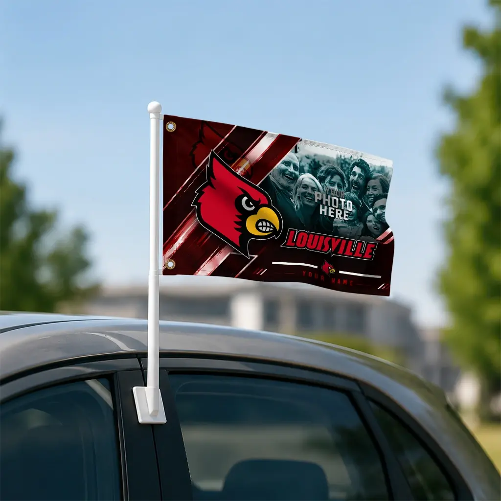 Louisville Cardinals House Flag Customized Diagonal Stripes Red Latest Model Louisville Cardinals House Flag Customized Diagonal Stripes Red Latest Model