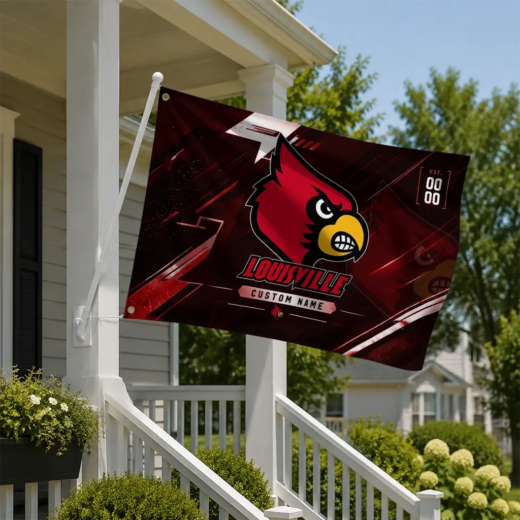 Louisville Cardinals House Flag Personalized Speed Slashes Red New Arrival Louisville Cardinals House Flag Personalized Speed Slashes Red New Arrival