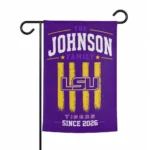 Lsu Tigers Garden Flag Custom Distressed Stripes Purple Best Selling
